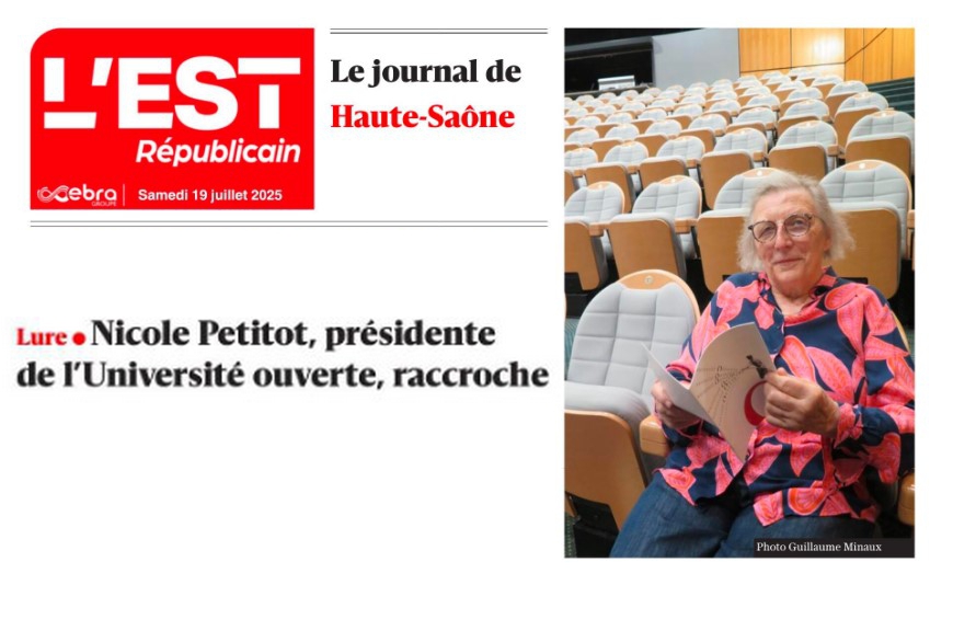 Est Républicain - UO Lure départ Nicole Petitot