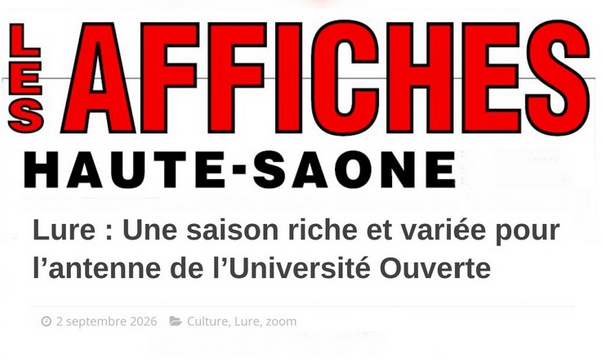 Est Républicain - UO Lure saison 26-27